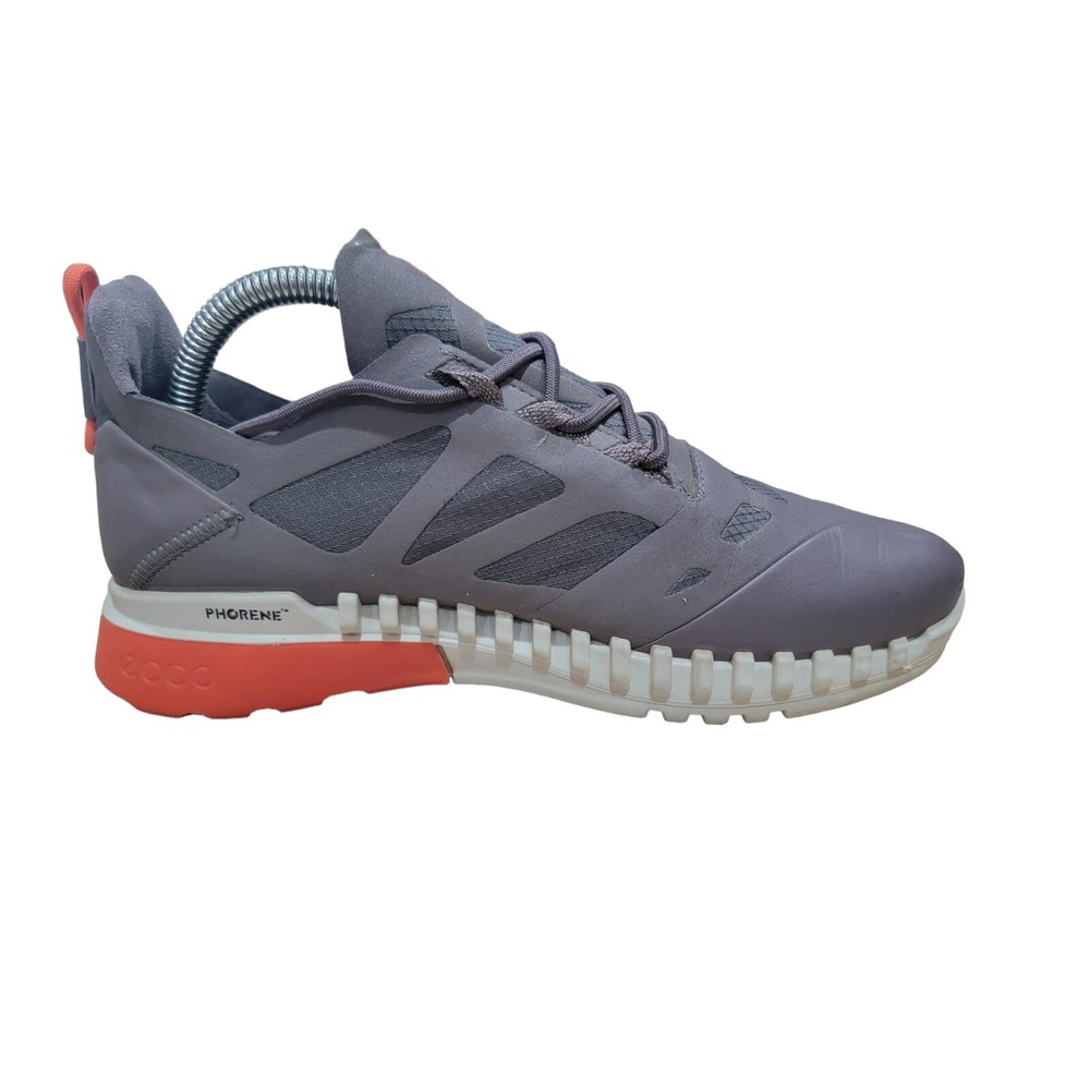 Ecco Women's Zipflex Breathru‎ Hydromax Gray Leather Shoes EU38 /US 7 - 7.5